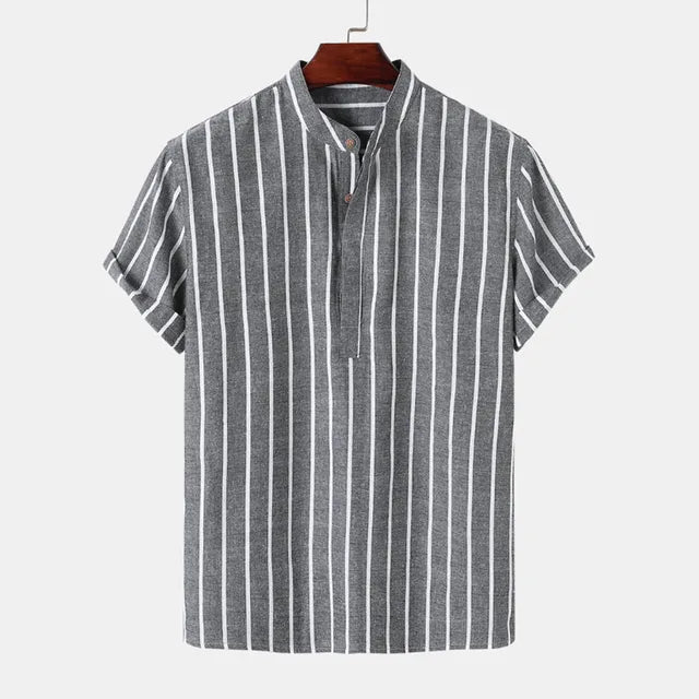 Cotton Linen Shirt Men's Summer
