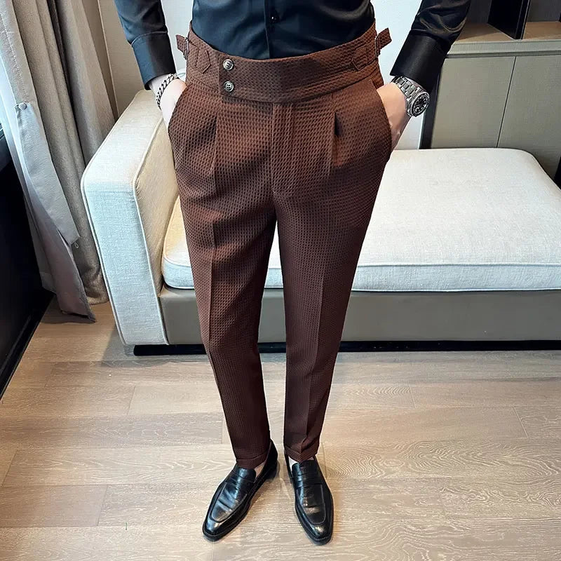 High Waist Casual Suit Pants