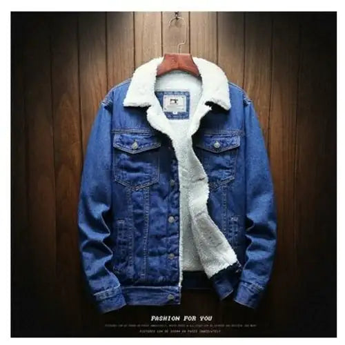 Light Blue Winter Jean Jackets Outerwear